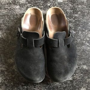 Birkenstock Boston Suede Leather Clogs